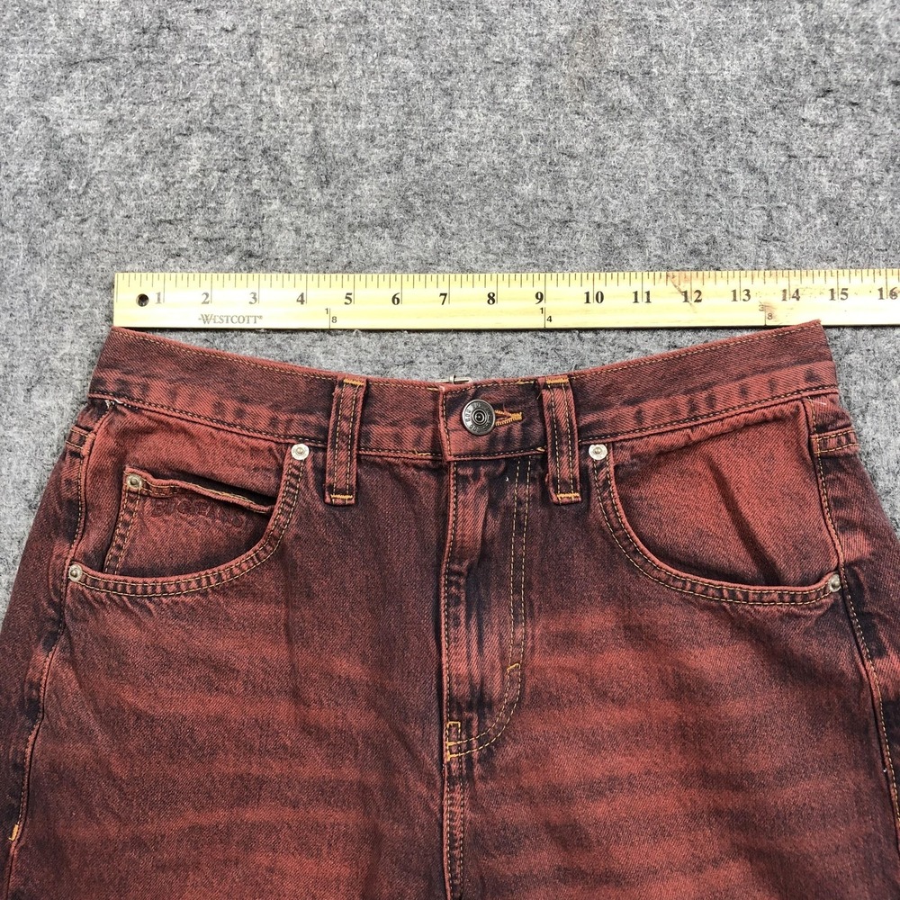 BDG Jeans Womens 28W Red High Rise Wide Leg Adjustable Waist Denim Relaxed - Picture 8 of 16